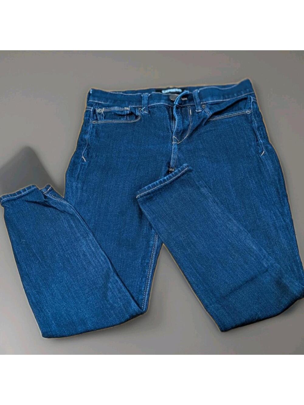 EXPRESS JEANS SKINNY MID RISE Denim Jeans Stretch Pants Womens Sz 2S‎ 2C